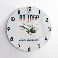 Thumbnail for MBB BO 105P PAH-1 design on light gray no frame wall clock