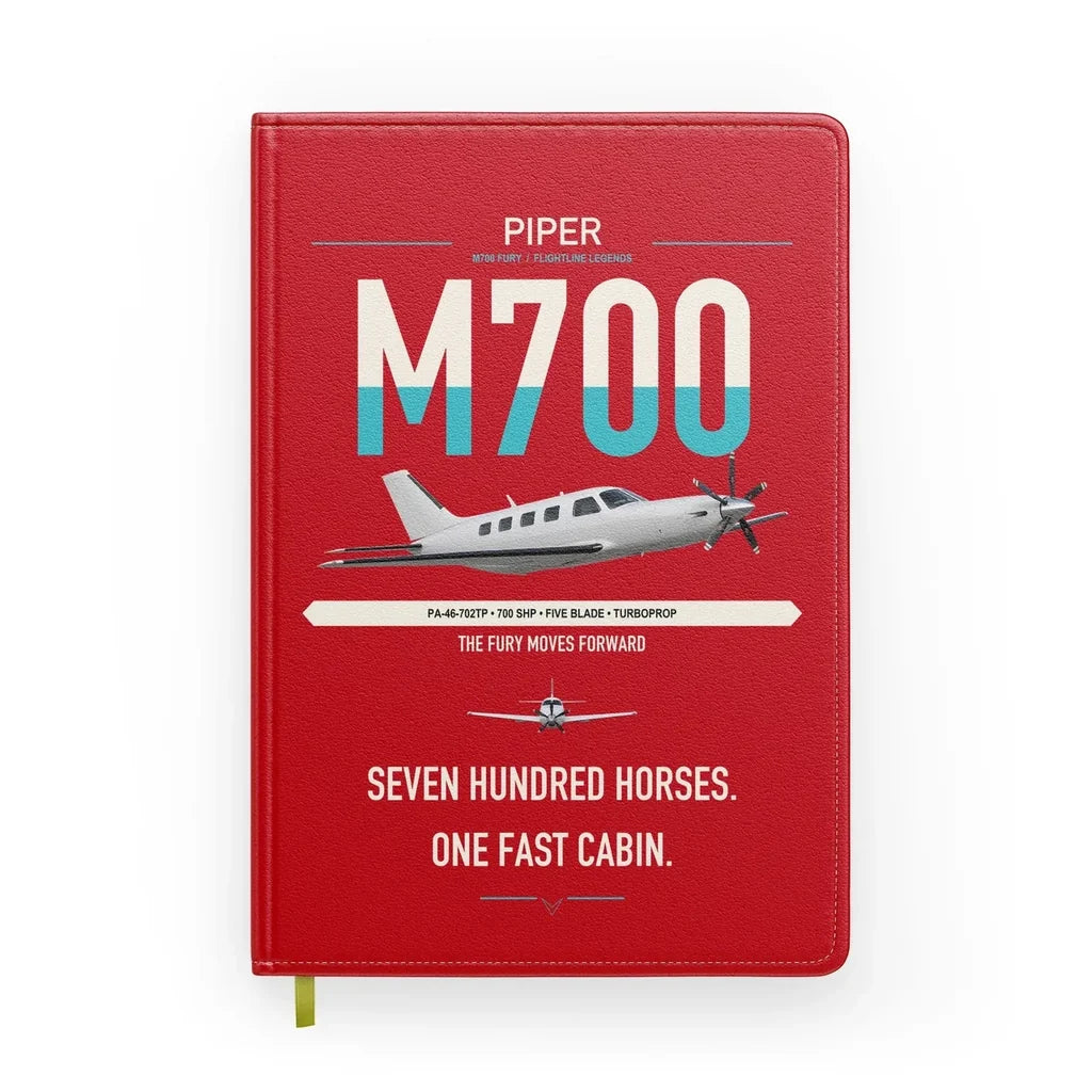 Piper M700 Fury design on red notebook