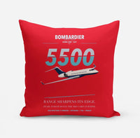 Thumbnail for Bombardier Global 5500 design on red pillow