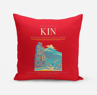 Thumbnail for Norman Manley International Airport (KIN) design on red pillow