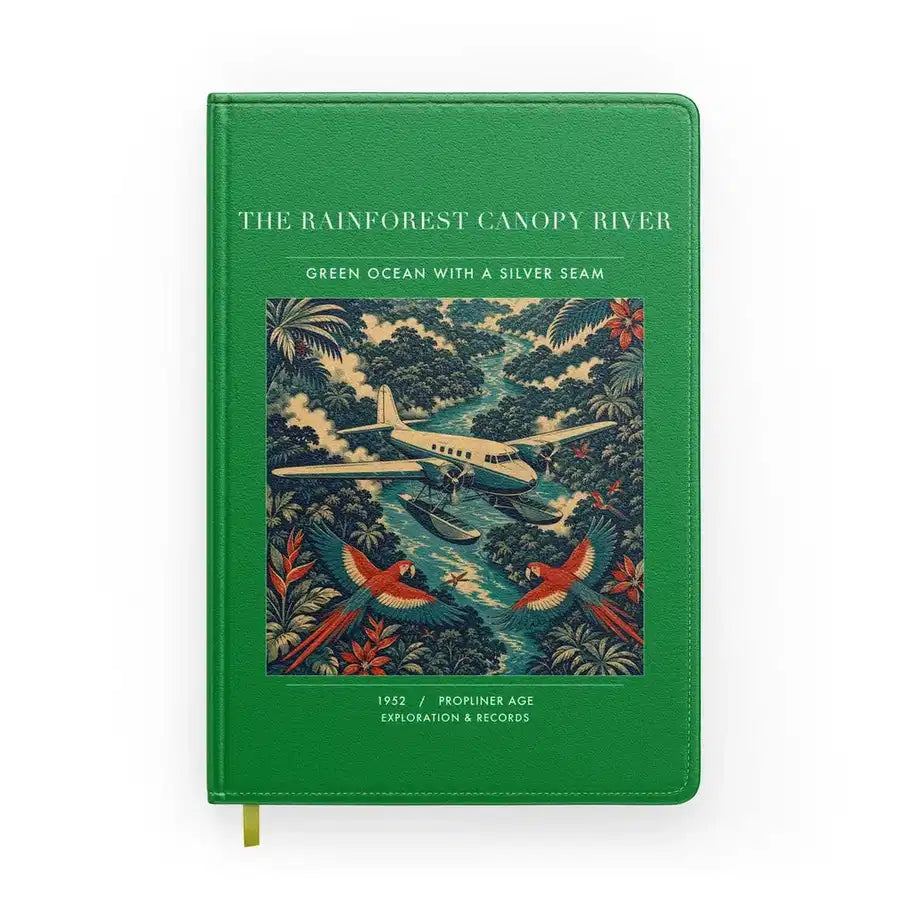 VINTAGE G4403 - The Rainforest Canopy River - Designed Notebooks design on green