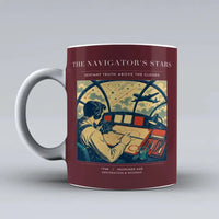 Thumbnail for VINTAGE G4297 - The Navigator's Stars - Ceramic Mug design on darkred