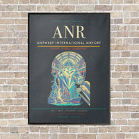 Thumbnail for Antwerp International Airport ANR - Canvas Framed - Gray