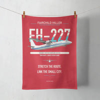 Thumbnail for Fairchild Hiller FH-227B design on red towel