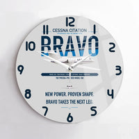 Thumbnail for Cessna Citation Bravo design on light gray no frame wall clock