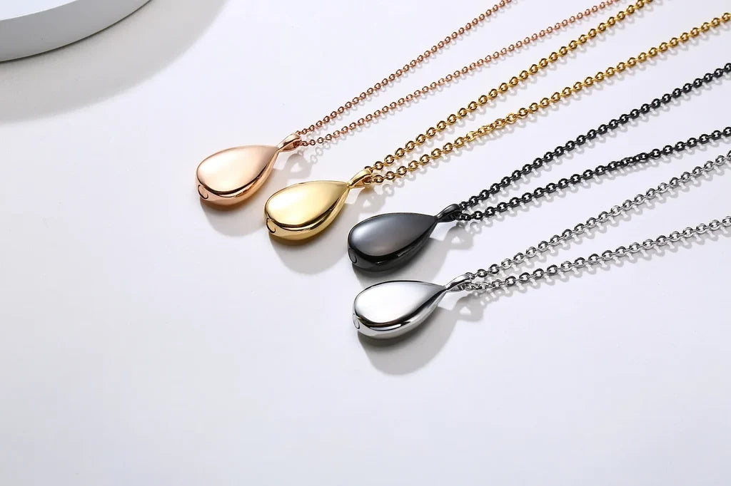 Your Custom Design & Image & Logo & Text Design Can open droplet shaped pendant