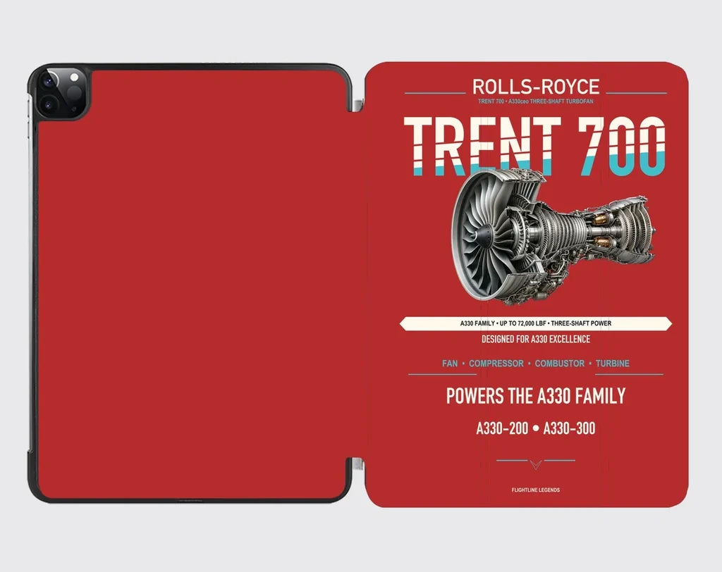 TRENT 700 design on red ipad tablet case