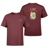 Thumbnail for Lampedusa Airport (LMP) design printed on dark red double-side t-shirt
