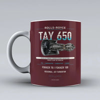 Thumbnail for 650 Mug design on dark red tay