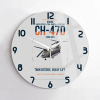 Thumbnail for Boeing CH-47D design on light gray no frame wall clock