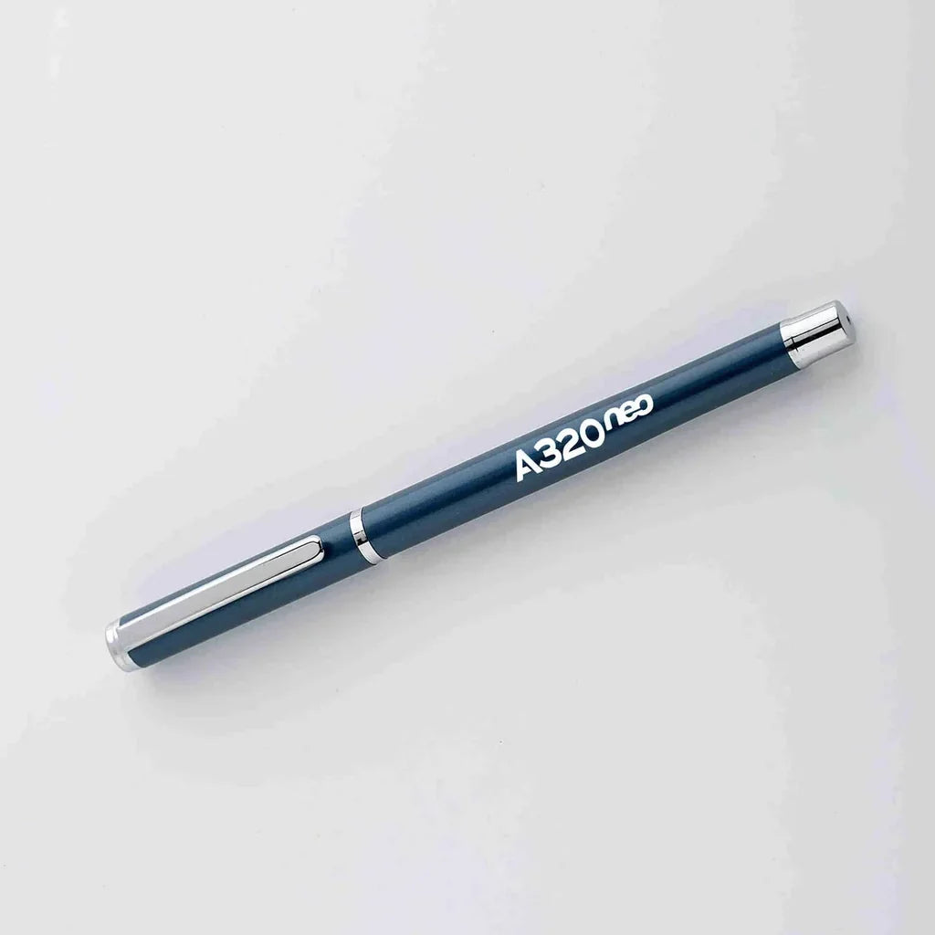 A320neo & Text ballpen - dark blue