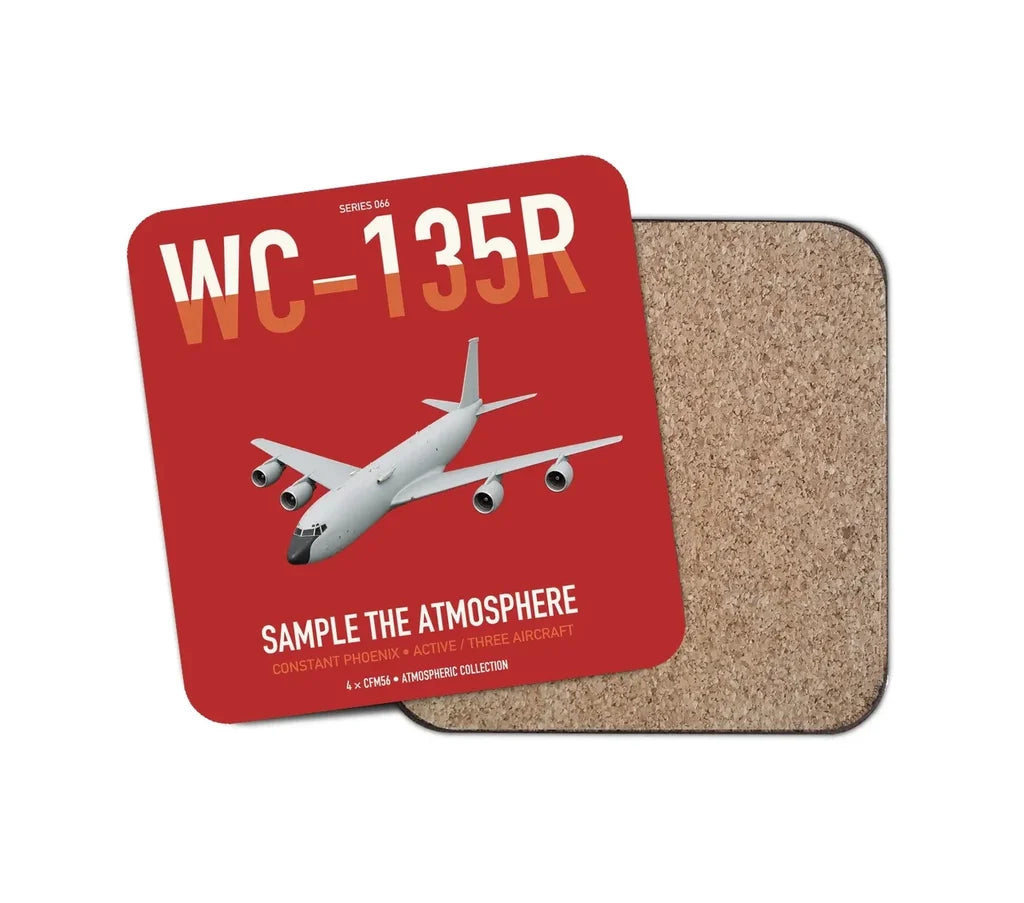 WC-135R Constant Phoenix design on red 1 piece coaster