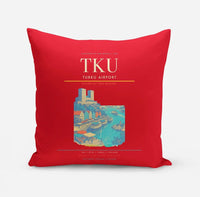 Thumbnail for Turku Airport (TKU) design on red pillow