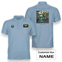 Thumbnail for VINTAGE G4060 - The Coral Stepping Stones - Double-Side Polo T-Shirt design on lightblue+name