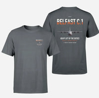 Thumbnail for Short Belfast C.1 design on gray double-side t-shirt, double-side print