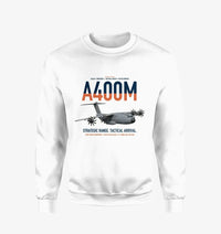 Thumbnail for Airbus A400M Atlas design on white sweatshirt