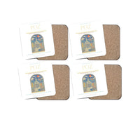Thumbnail for Poznan - awica Henryk Wieniawski Airport POZ Coaster 4-Pieces-Set - White