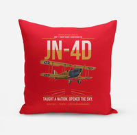 Thumbnail for Curtiss JN-4D Jenny design on red pillow