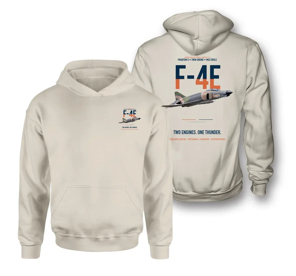 F-4E PHANTOM II design on khaki hoodie