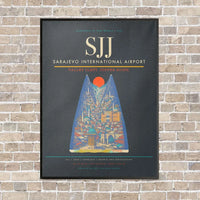 Thumbnail for Sarajevo International Airport SJJ - Canvas Framed - Gray