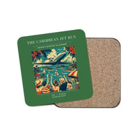 Thumbnail for The Caribbean Jet Run - Designed Coasters design on green 1-piece