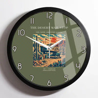 Thumbnail for VINTAGE G4151 - The Desert Mail Stop - Designed Wall Clocks design on greenarmy framed