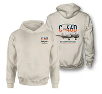 Thumbnail for C-46D Commando design on khaki double-side hoodie, double-side print