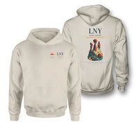Thumbnail for Lanai Airport (LNY) design on khaki double-side hoodie