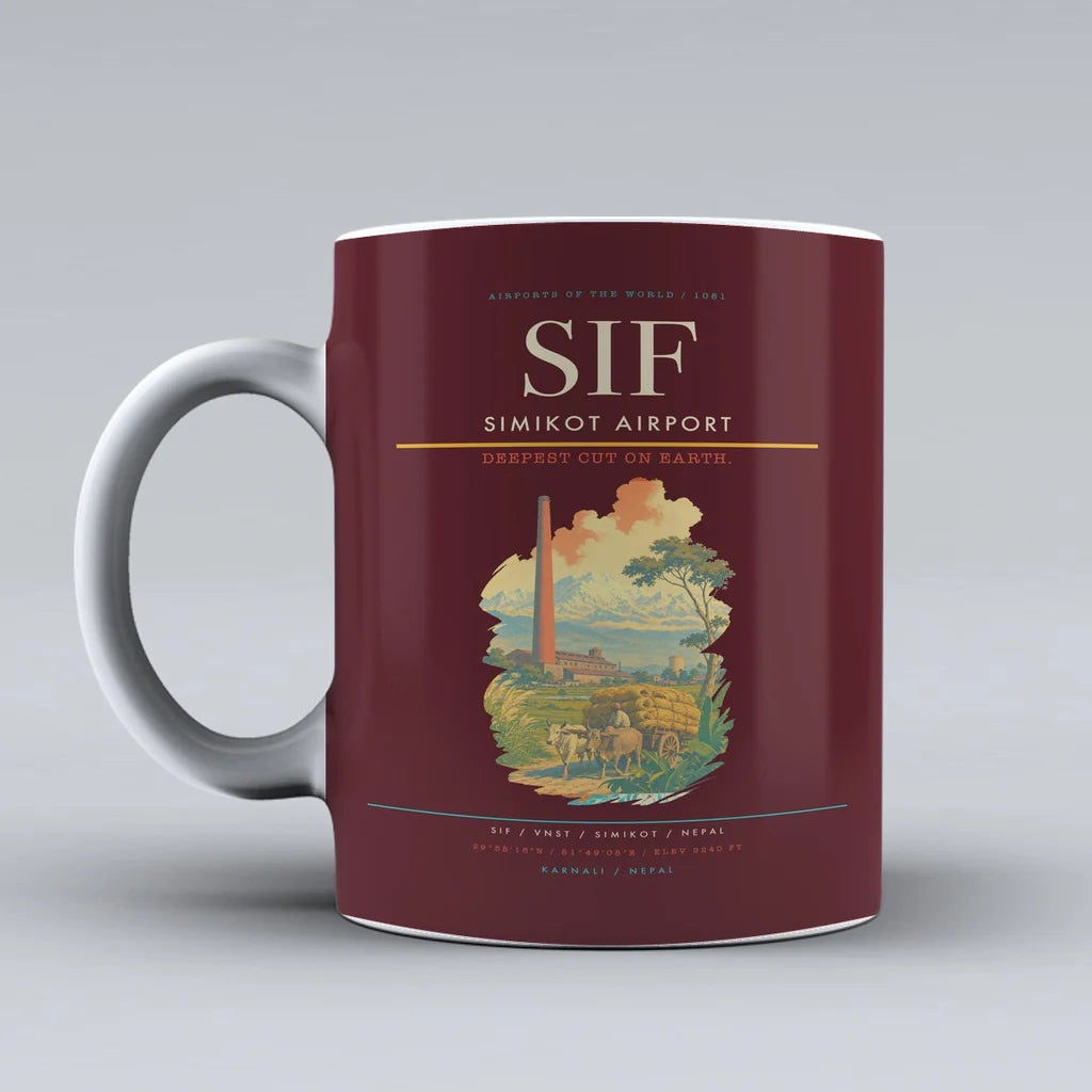 Simikot Airport SIF - Dark Red