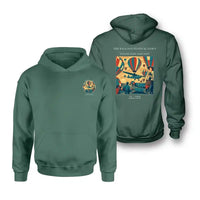 Thumbnail for VINTAGE G4394 - The Balloon Festival Dawn - Double-Side Hoodie design on green double side