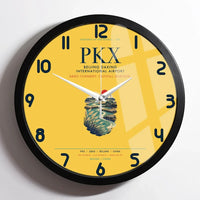 Thumbnail for Beijing Daxing International Airport (PKX) design on yellow framed wall clock