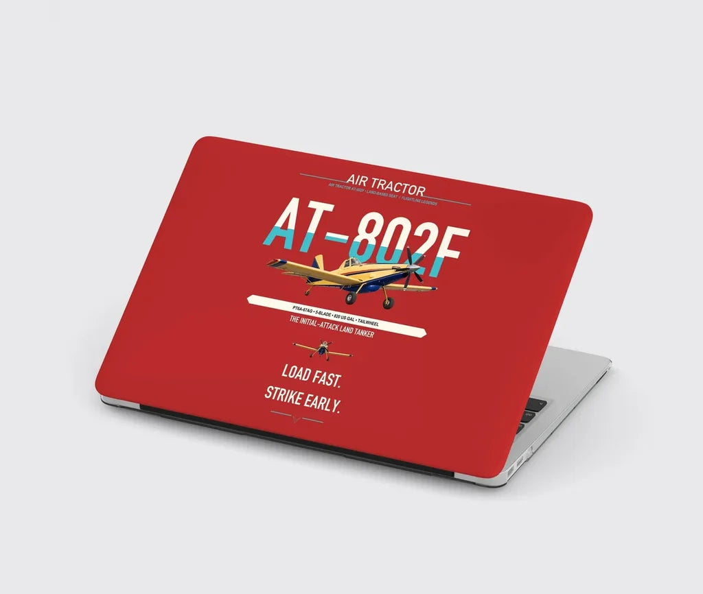 Air Tractor AT-802F design on red MacBook case