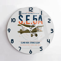 Thumbnail for Royal Aircraft Factory S.E.5a design on light gray no frame wall clock