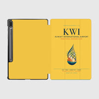 Thumbnail for Kuwait International Airport (KWI) design on yellow samsung tablet tablet case