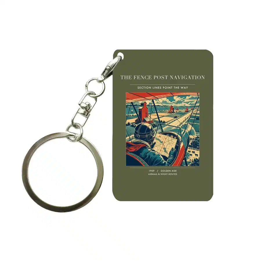VINTAGE G4390 - The Fence Post Navigation - Designed Key Chain design on greenarmy