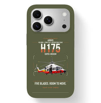 Thumbnail for Airbus H175 design on green army magsafe iphone case, for iPhone 17 Pro
