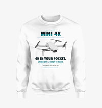Thumbnail for DJI Mini 4K design on white sweatshirt