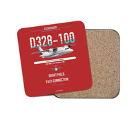 Thumbnail for Dornier D328-100 design on red 1 piece coaster