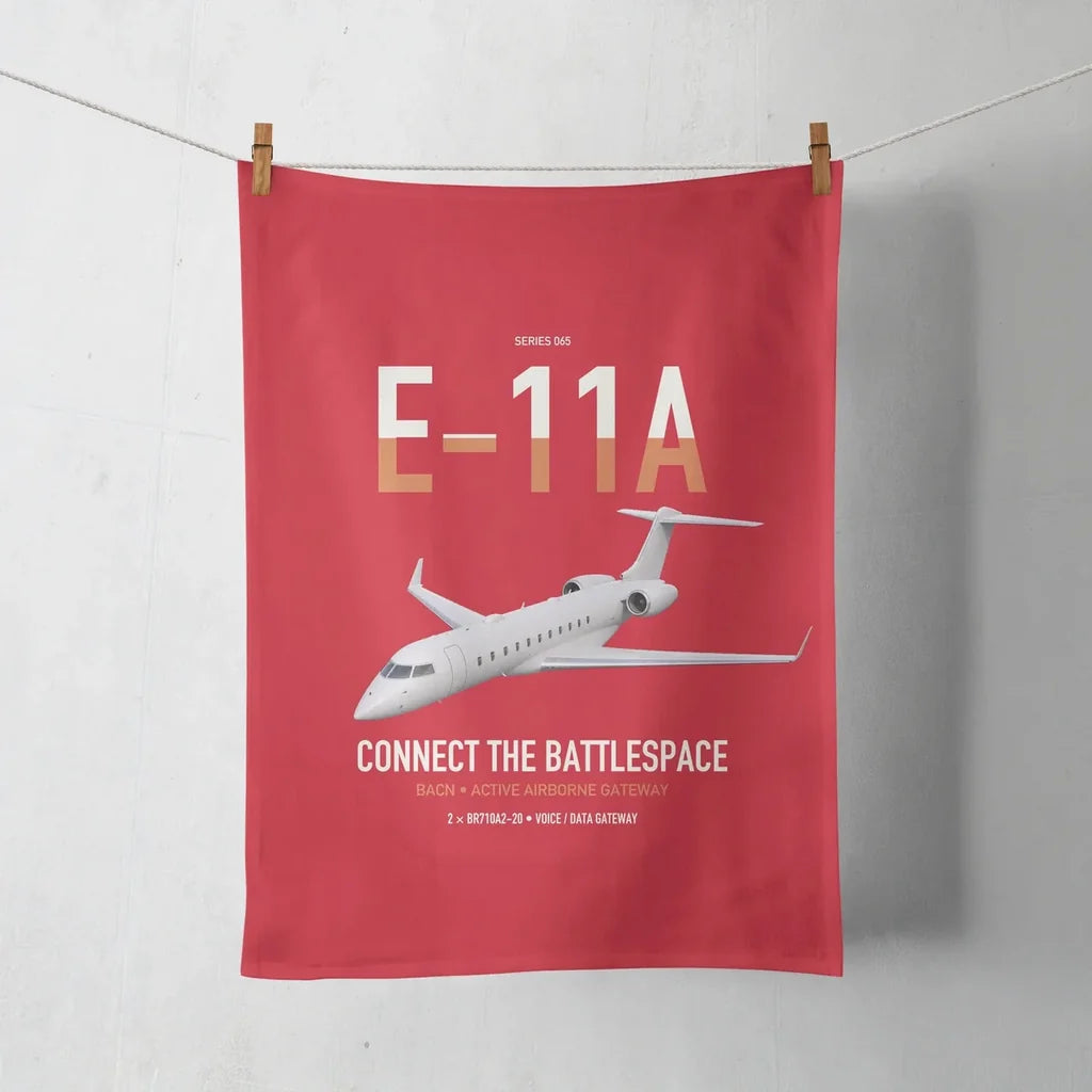 E-11A BACN design on red towel