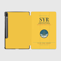 Thumbnail for Syracuse Hancock International Airport (SYR) design on yellow samsung tablet tablet case