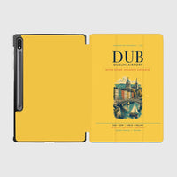 Thumbnail for Dublin Airport (DUB) design on yellow samsung tablet tablet case