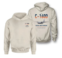 Thumbnail for Transall C-160D design on khaki double-side hoodie, double-side print