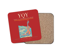Thumbnail for Sydney–J.A. Douglas McCurdy Airport (YQY) design on red 1 piece coaster