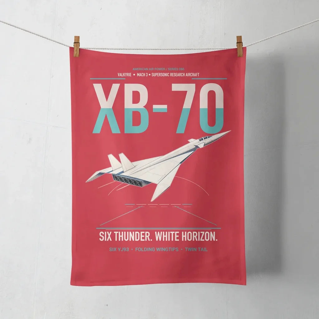 XB-70A Valkyrie design on red towel