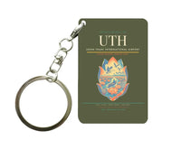 Thumbnail for Udon Thani International Airport UTH Key Chain design on green army key chain