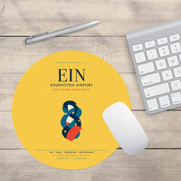Thumbnail for Eindhoven Airport (EIN) design on yellow round mouse pad