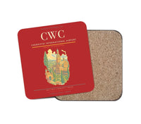 Thumbnail for Chernivtsi International Airport (CWC) design on red 1 piece coaster