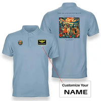 Thumbnail for VINTAGE G4104 - The Island Honeymoon - Double-Side Polo T-Shirt design on lightblue+name