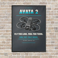Thumbnail for DJI Avata 2 vertical canvas print - framed - gray background