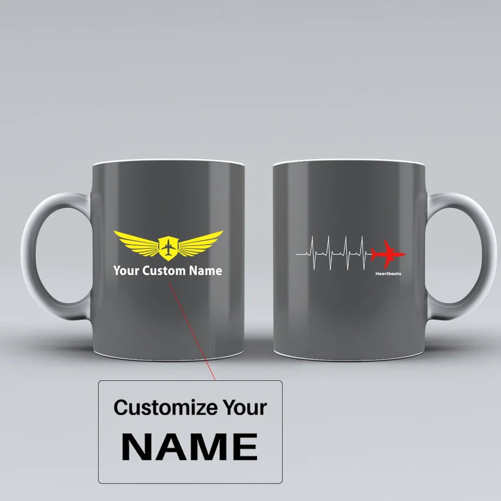 Customisable Aviation Heartbeats Mug - view 7